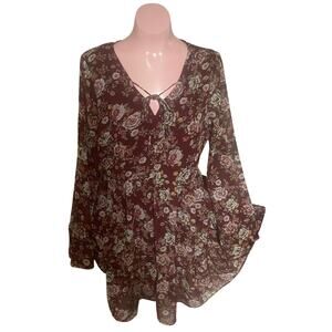 Enchanted Entro Floral Cottagecore Top - Size Large